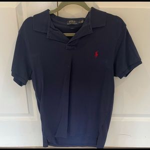Navy Ralph Lauren collar t shirt.